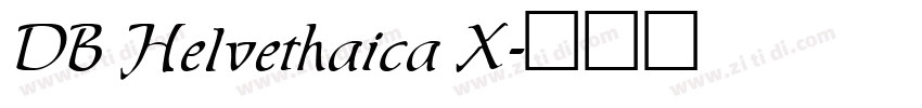 DB Helvethaica X字体转换